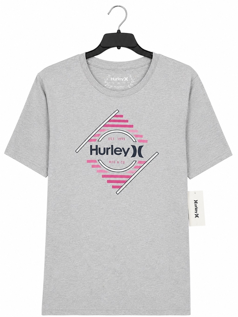 Hurley New With Tags Gray and Pink Men's T-Shirts in Various Sizes.